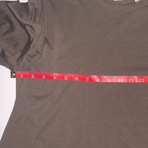 NWOT Logo Lori Goldstein Long Sleeve Dark Camo Green (Almost Brown) Shirt Sz Lg - Picture 6 of 13